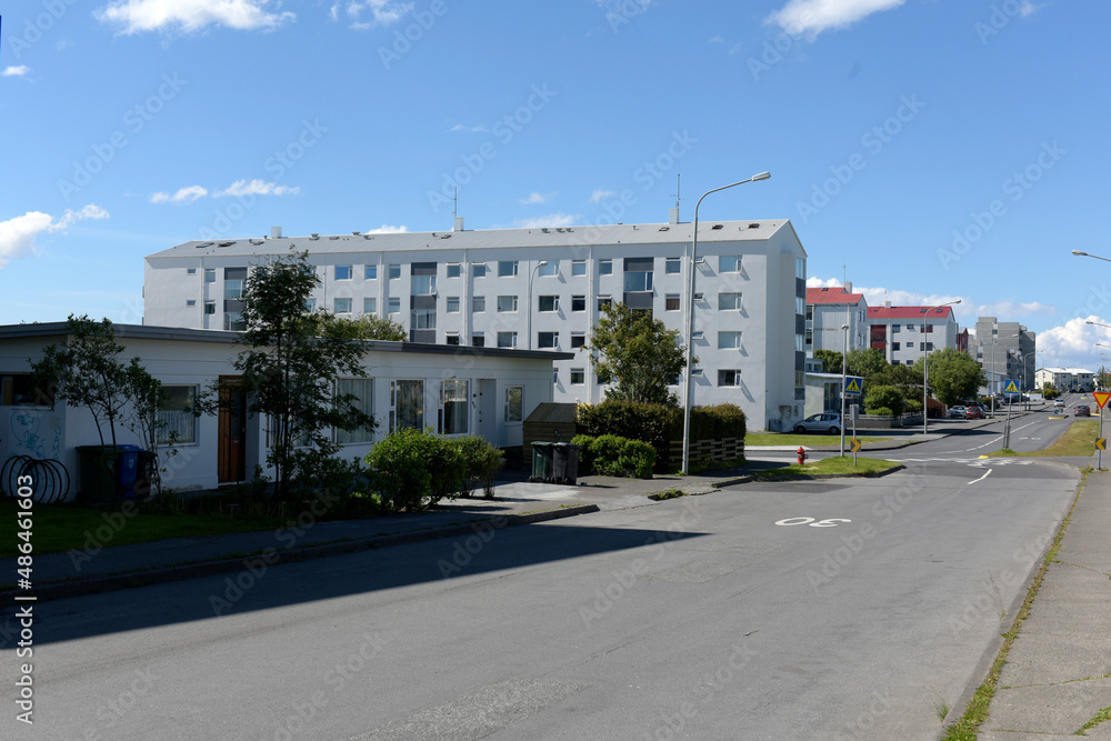 Neubausiedlung am Kaplaskjolsvegur im Westen Reykjaviks