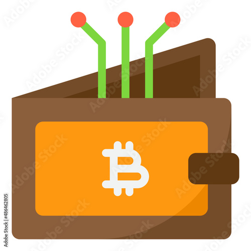 wallet flat style icon