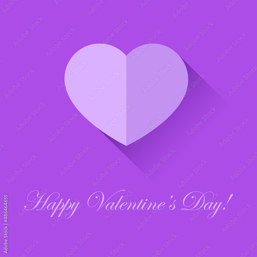 Valentine greeting card with heart shape