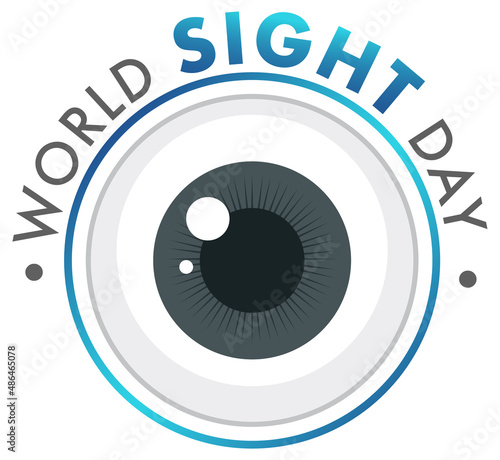 World Sight Day banner with an eye on earth globe