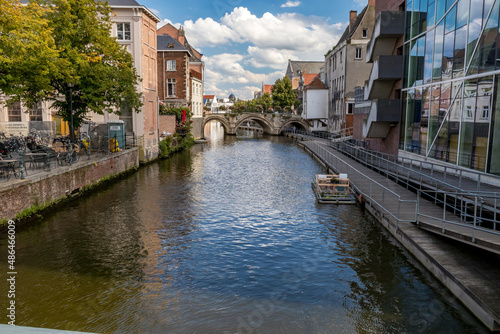 Mechelen, Belgium, a beautiful sunny summer day to walk the city streets and take some travel photographs.