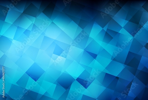 Dark BLUE vector template with rhombus.
