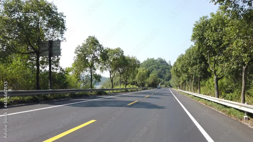Highway and outdoor natural scenery