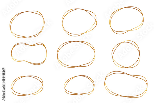 Simple gold frame vector material