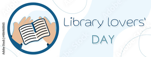 library lovers day open book read books reading hand reader horizontal banner