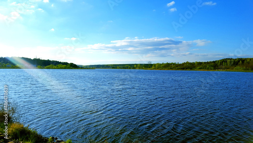 Lake landscape view.