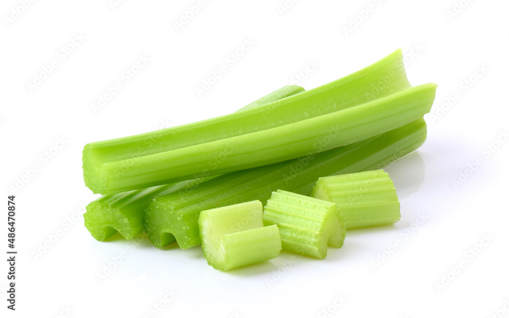 Celery sticks on white background Celery sticks on white background