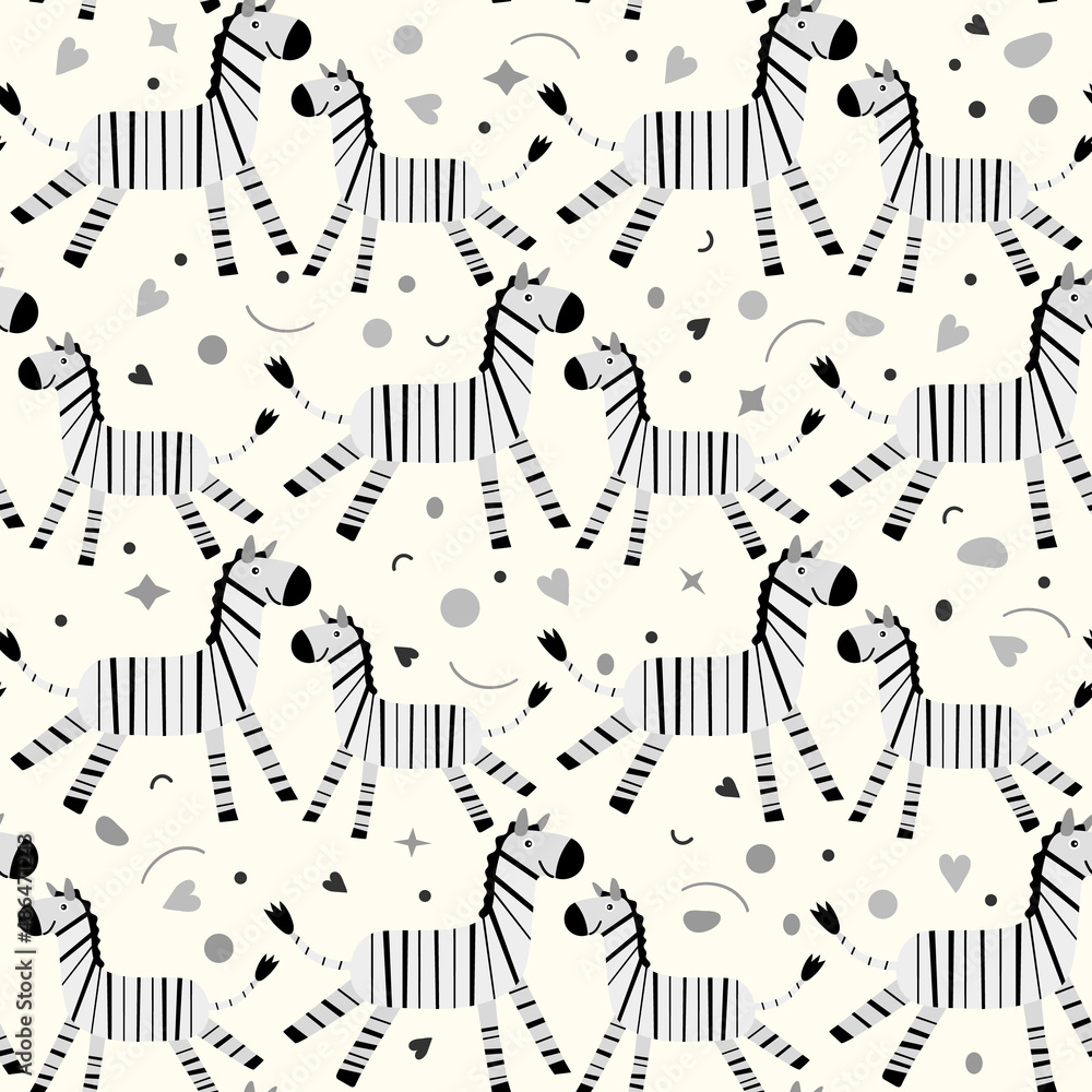 Nature Africa Animal Zebra Zoo Childish Pattern Nature Africa Animal Zebra Zoo Childish Pattern