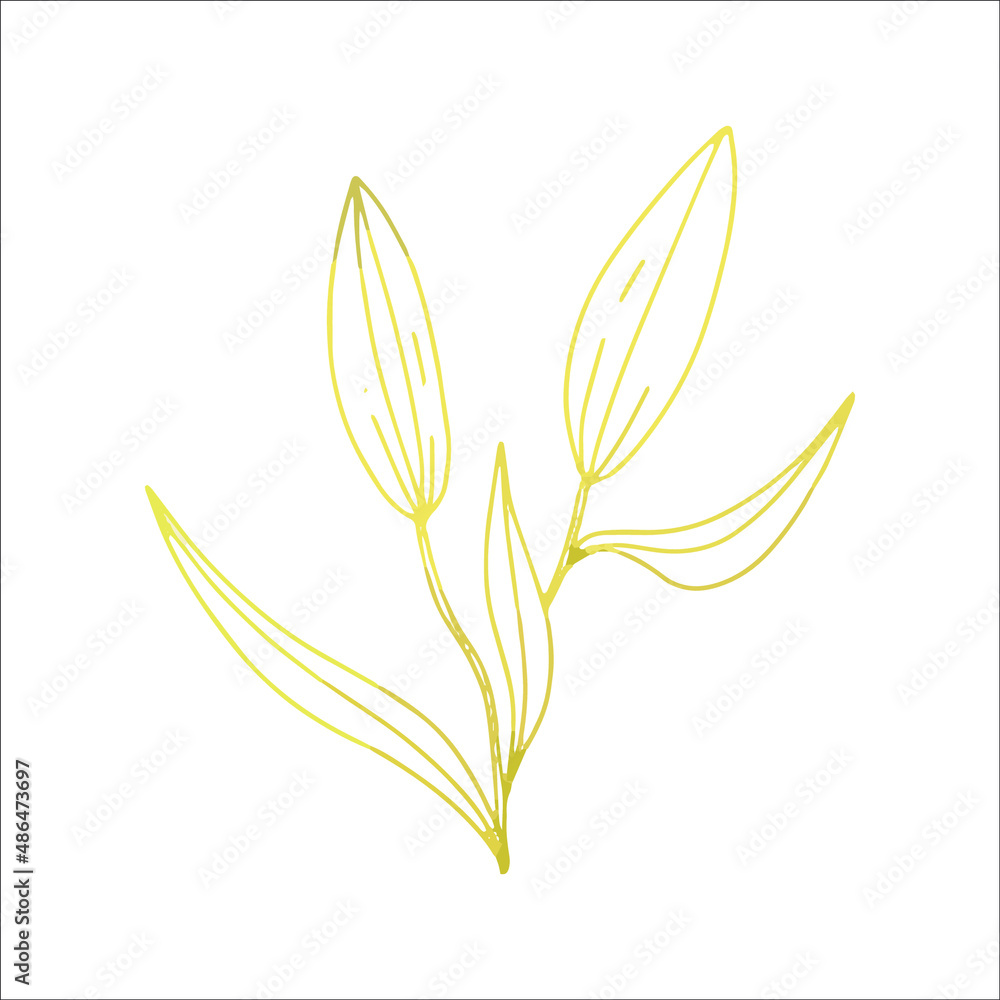 Single element gold flower in doodle style. Hand drawn vector illustration. Single element gold flower in doodle style. Hand drawn vector illustration.