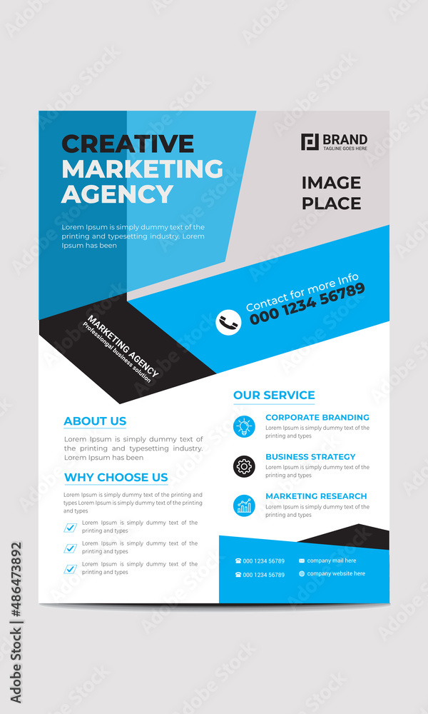 Creative Corporate Flyer Template with Modern Look Creative Corporate Flyer Template with Modern Look