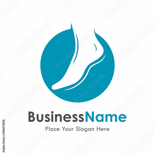 foot circle icon logo vector design. Suitable for business, web, health and art