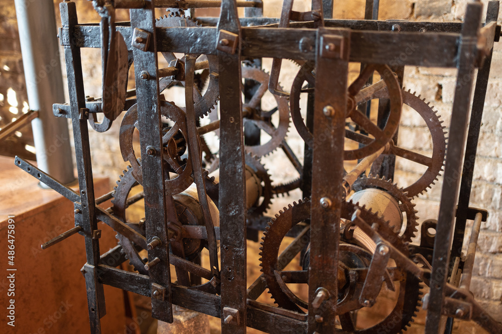 Ancient Circular Iron Mechanisms for the Movement of the Mechanical Clock of a Tower