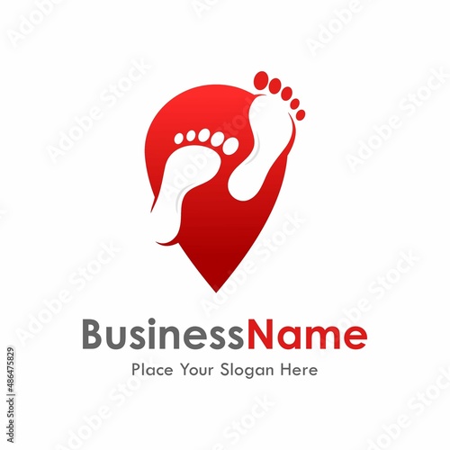 foot print vector logo design. Suitable for business, web, health, navigation and art