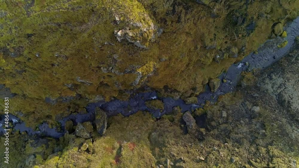 A small stream in a gorge, Central Highlands of Iceland. A small stream in a gorge, Central Highlands of Iceland.