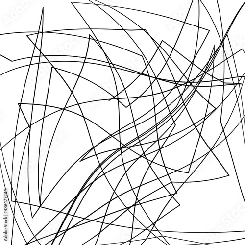 Asymmetrical texture with chaotic  lines. Overlay texture for your amazing design. Grain Urban Dust Distress grunge background. Black and white. Abstract geometric pattern. Vector illustration