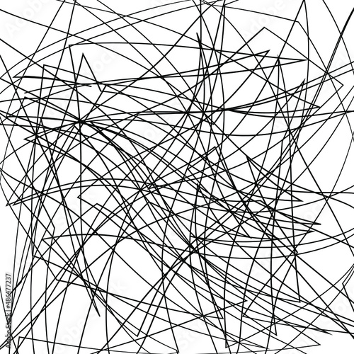 Asymmetrical texture with chaotic  lines. Overlay texture for your amazing design. Grain Urban Dust Distress grunge background. Black and white. Abstract geometric pattern. Vector illustration