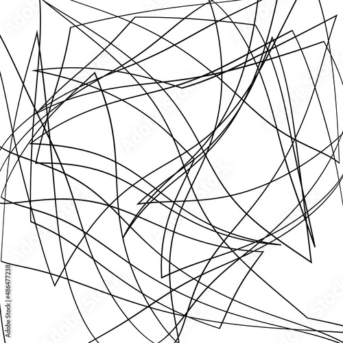 Asymmetrical texture with chaotic  lines. Overlay texture for your amazing design. Grain Urban Dust Distress grunge background. Black and white. Abstract geometric pattern. Vector illustration