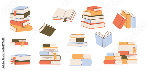 Collection hand drawn book elements for your design