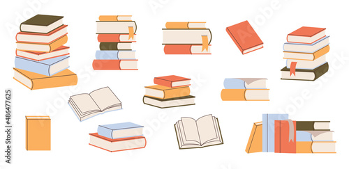 Collection hand drawn book elements for your design