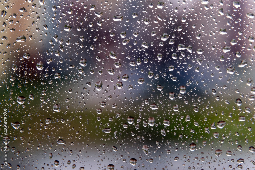 Water drops on window in rainy day. Water drops on window in rainy day.