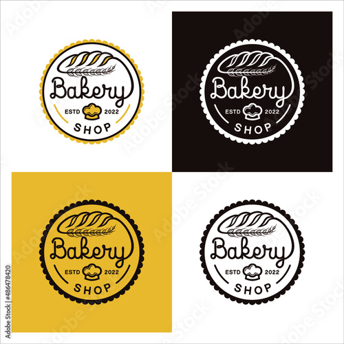 Bakery Industry logo design with circle stamp style