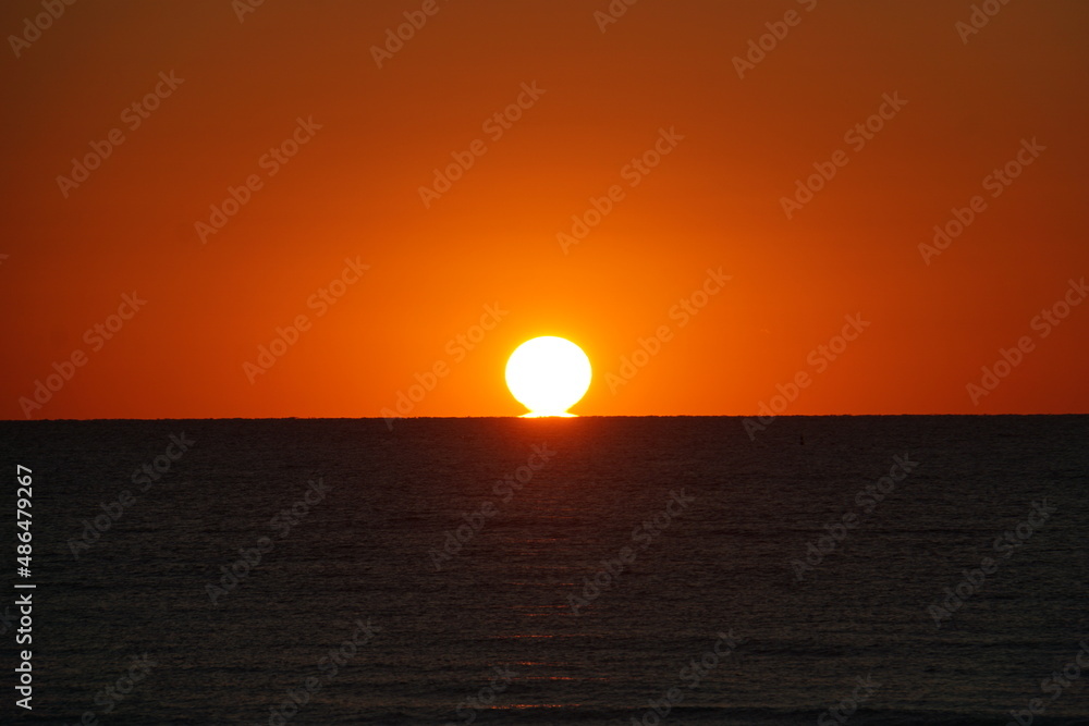 山形西浜の夕陽