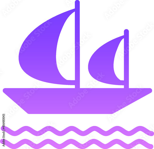 Viking Ship Glyph Gradient
