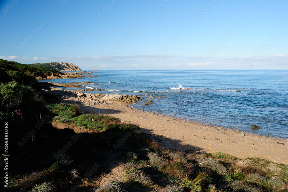 Veduta della spiaggia Cala Pischina