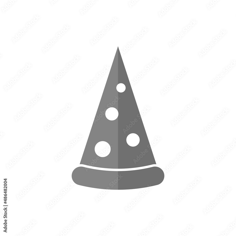 Pizza grey flat vector icon Pizza grey flat vector icon