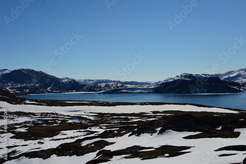 lake and mountains