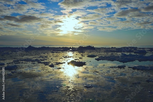 sunset over the sea