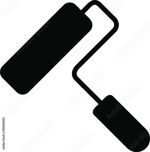 Paint Roller Glyph Icon
