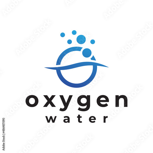 modern oxygen water logo design