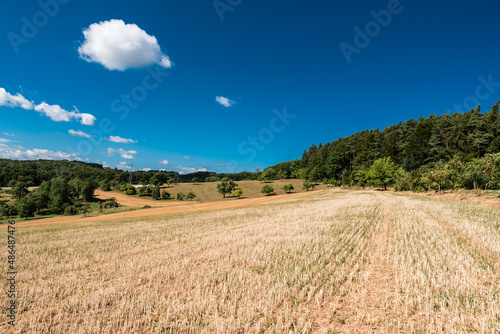 Scenic view over the countryside around Johannesberg, Hesse, Germany photo