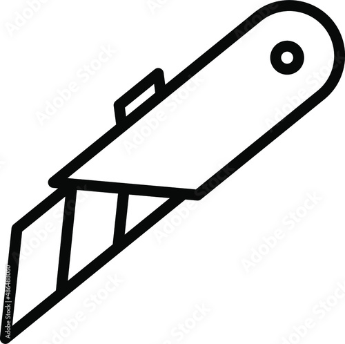 Knife Cutter Line Icon
