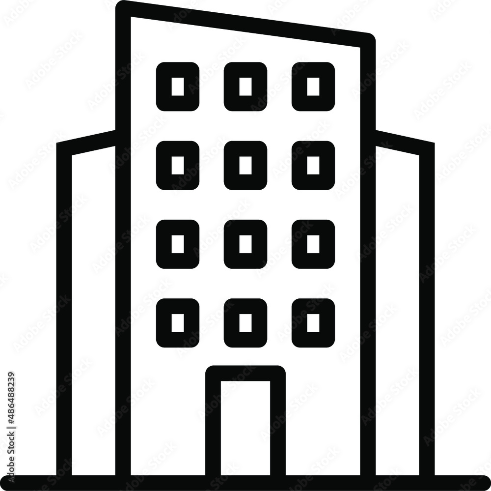 Building Line Icon Building Line Icon
