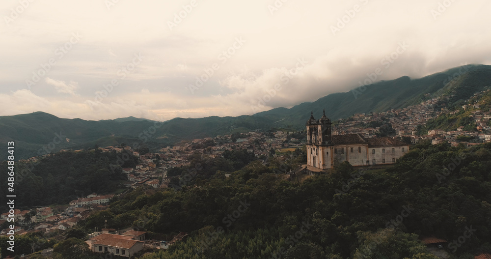 Woman visiting the historic city of Ouro Preto