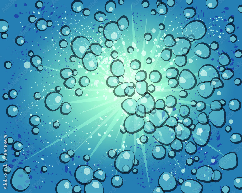 Bubbles in water, vector illutration