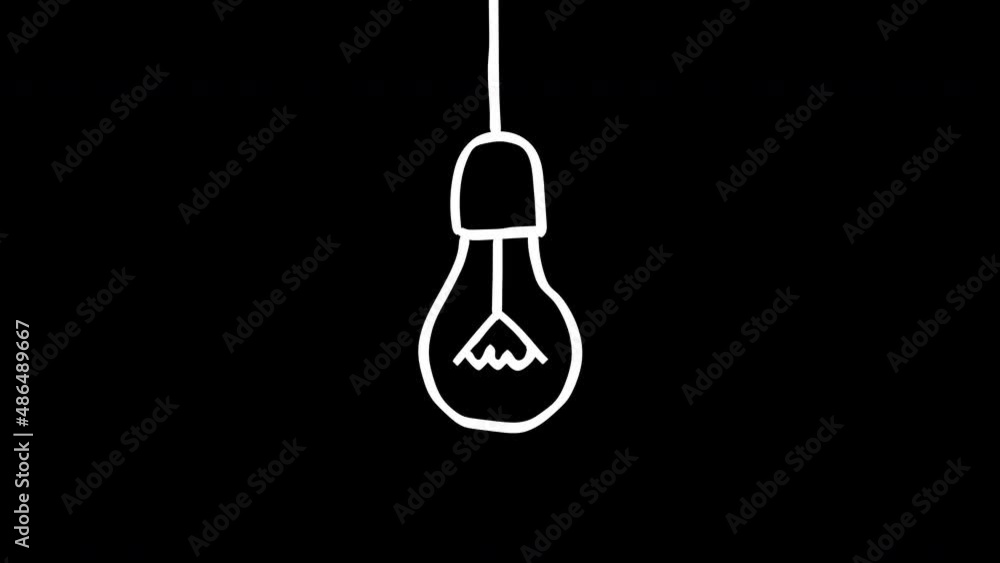 Animated glowing electric light bulb. Frame by frame animation. Alpha channel. Looped animation Animated glowing electric light bulb. Frame by frame animation. Alpha channel. Looped animation