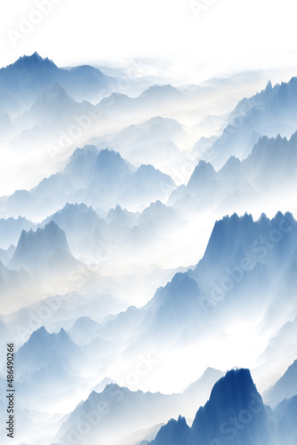 mountains in the fog © 悦 邵