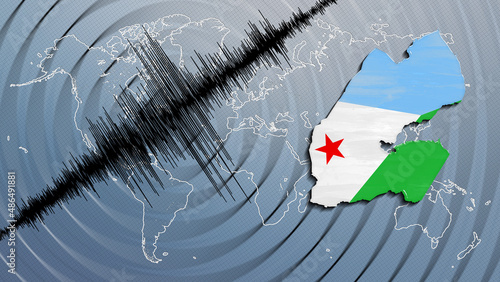 Seismic activity earthquake Djibouti map photo