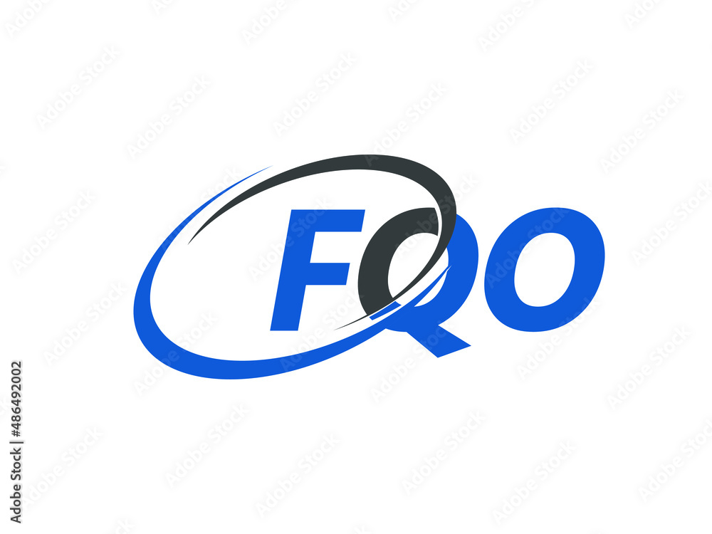 FQO letter creative modern elegant swoosh logo design FQO letter creative modern elegant swoosh logo design