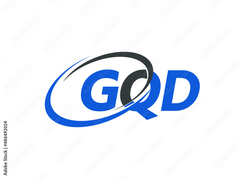 GQD letter creative modern elegant swoosh logo design GQD letter creative modern elegant swoosh logo design