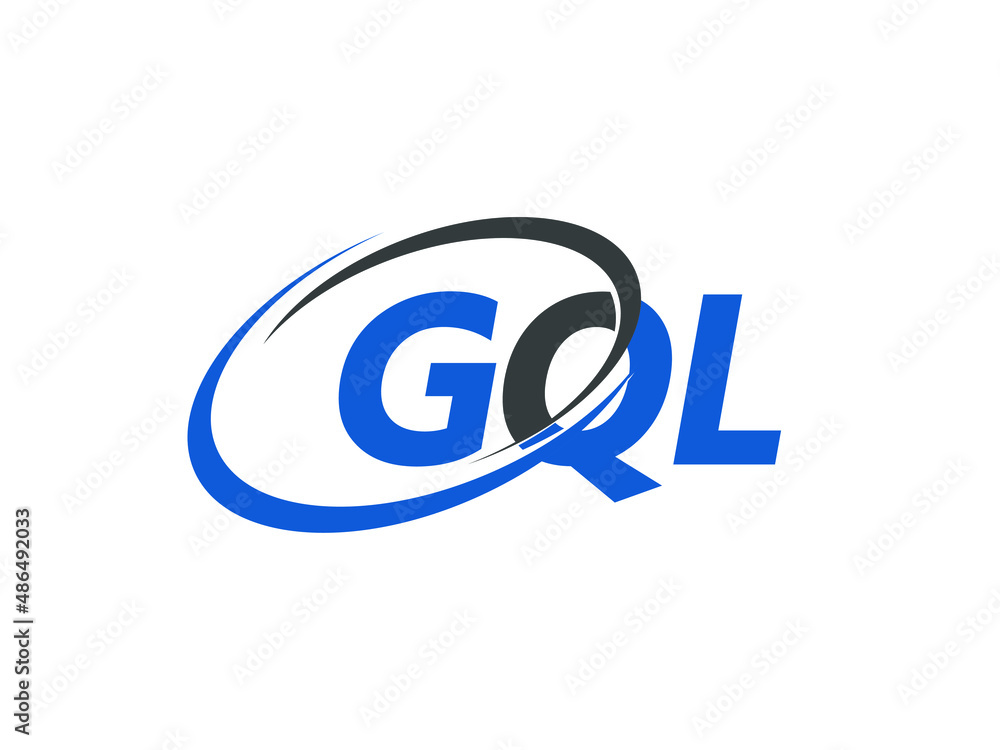 GQL letter creative modern elegant swoosh logo design GQL letter creative modern elegant swoosh logo design