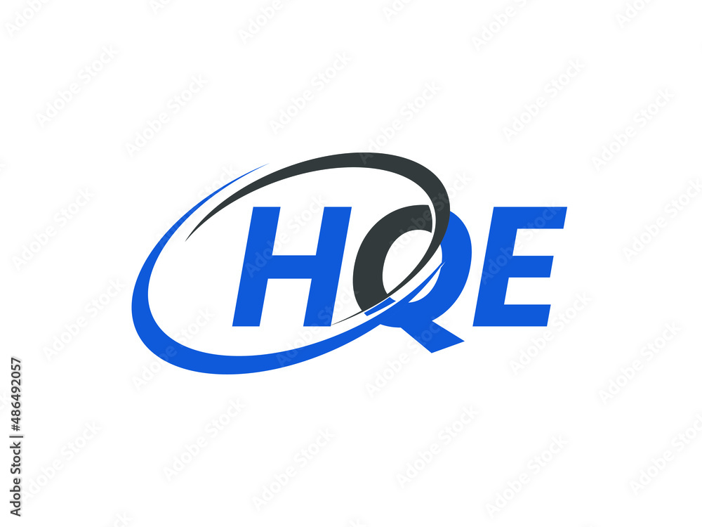 HQE letter creative modern elegant swoosh logo design HQE letter creative modern elegant swoosh logo design