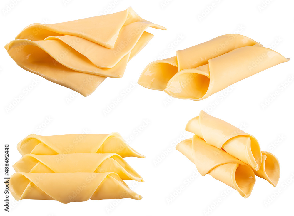 Sandwich cheese slices isolated on a white background Sandwich cheese slices isolated on a white background