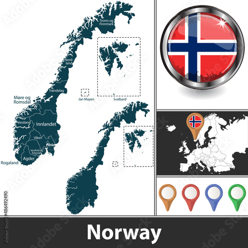Map of Norway photo
