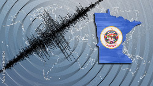 Seismic activity earthquake Minnesota map photo