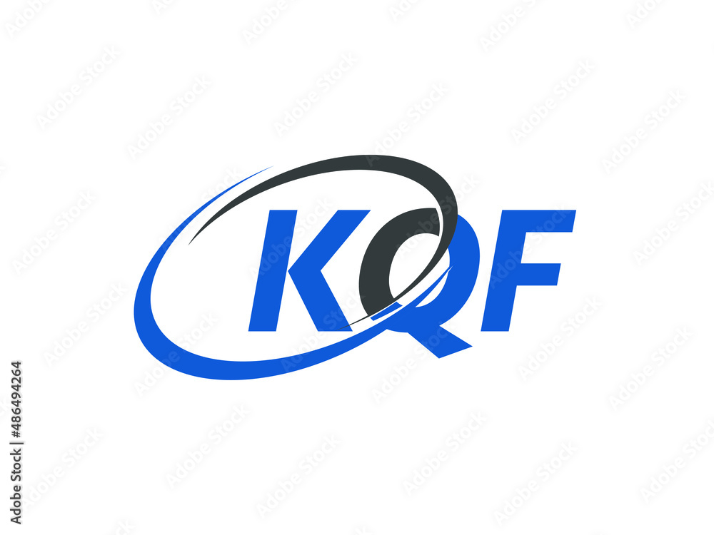 KQF letter creative modern elegant swoosh logo design KQF letter creative modern elegant swoosh logo design