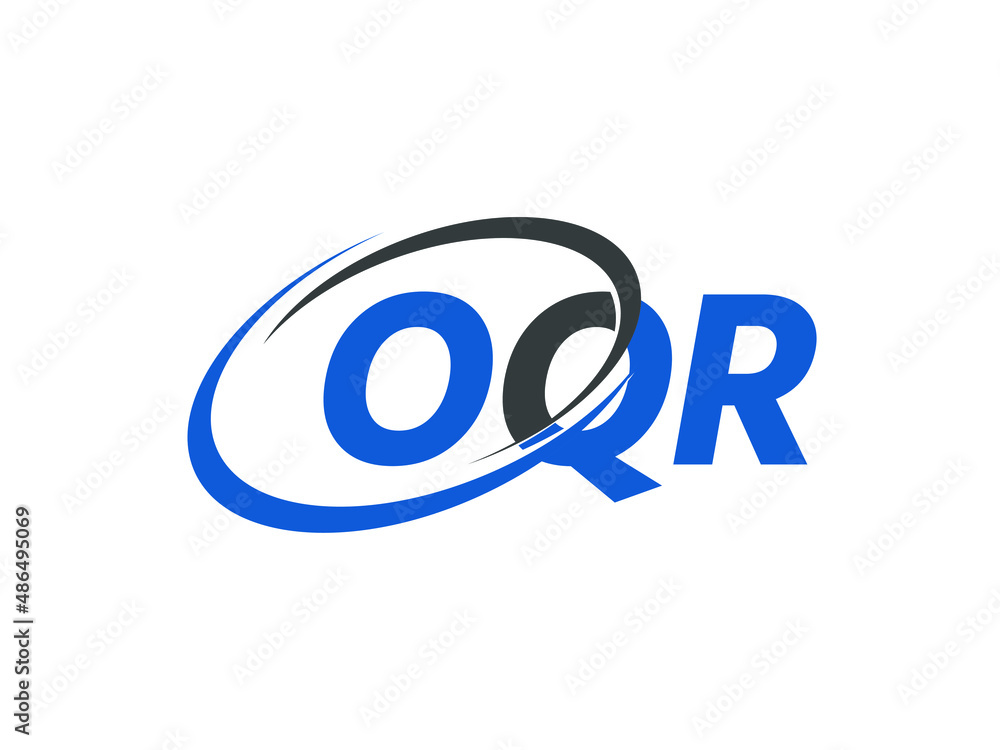 Obraz premium OQR letter creative modern elegant swoosh logo design